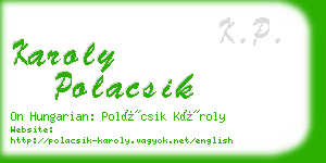 karoly polacsik business card